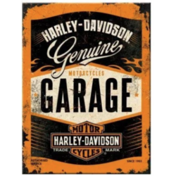 AIMANT METAL HARLEY DAVIDSON GARAGE 6x8cm