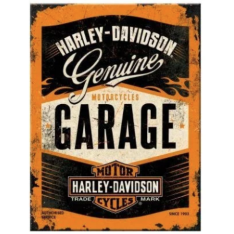 AIMANT METAL HARLEY DAVIDSON GARAGE 6x8cm