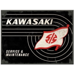 AIMANT METAL KAWASAKI TANK LOGO 6x8cm