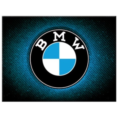 AIMANT METAL BMW LOGO BLUE SHINE 6x8cm