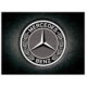 AIMANT METAL MERCEDES BENZ LOGO BLACK 6x8cm