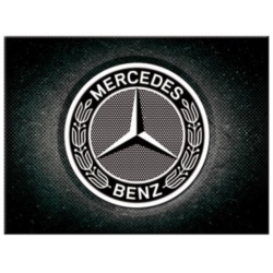 AIMANT METAL MERCEDES BENZ LOGO BLACK 6x8cm