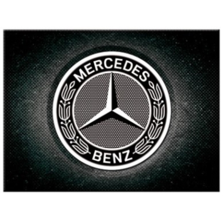 AIMANT METAL MERCEDES BENZ LOGO BLACK 6x8cm