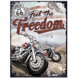 AIMANT METAL ROUTE 66 FREEDOM 6x8cm