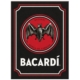 AIMANT METAL BACARDI LOGO BLACK 6x8cm