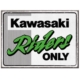 AIMANT METAL KAWASAKI RIDERS ONLY NINJA 6x8cm