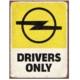 AIMANT METAL OPEL DRIVERS ONLY 6x8cm