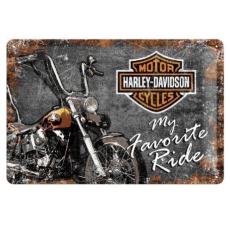 ENSEIGNE METAL 20x30 HARLEY DAVIDSON