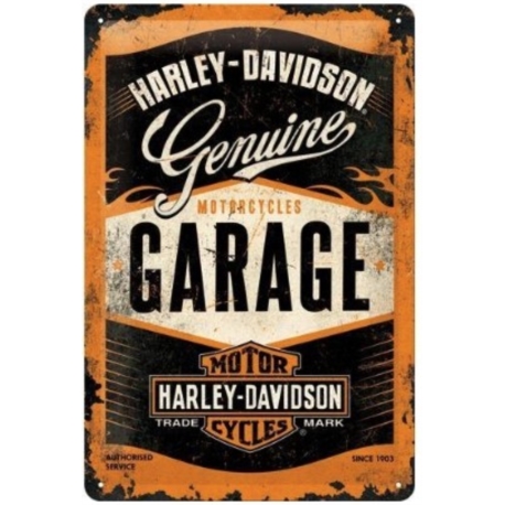 ENSEIGNE METAL 20x30 HARLEY GARAGE