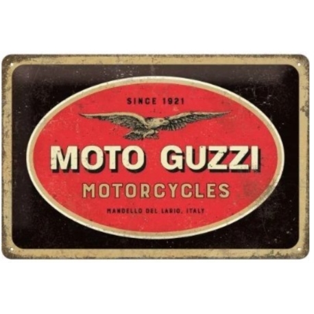 ENSEIGNE METAL 20x30 MOTO GUZZI LOGO