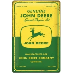 ENSEIGNE METAL 20x30 JOHN DEERE SPECIAL PURPOSE OIL