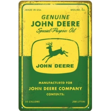 ENSEIGNE METAL 20x30 JOHN DEERE SPECIAL PURPOSE OIL