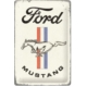 ENSEIGNE METAL 20x30 FORD MUSTANG HORSE AND STRIPES LOGO