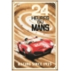 ENSEIGNE METAL 20x30 24H LE MANS RED CAR 1963