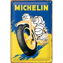 ENSEIGNE METAL 20x30 MICHELIN MOTORCYCLE BIBENDUM