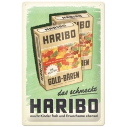 ENSEIGNE METAL 20x30 HARIBO PACKUNG DAS SCHMECKT