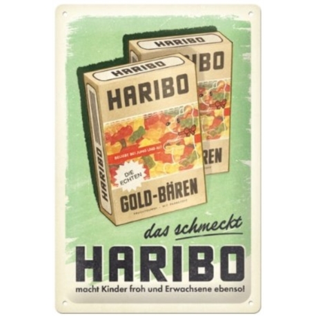 ENSEIGNE METAL 20x30 HARIBO PACKUNG DAS SCHMECKT