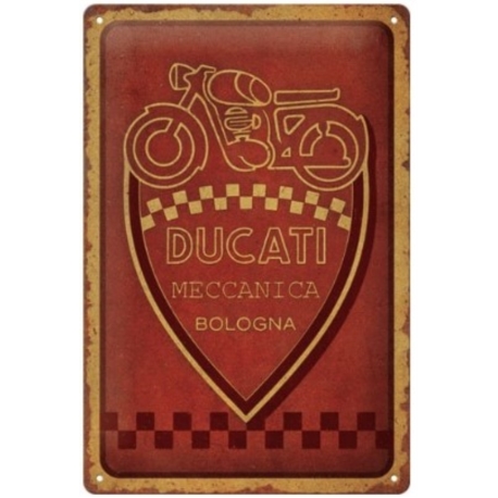 ENSEIGNE METAL 20x30 DUCATI MECCANICA BOLOGNA