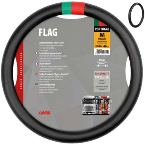 COUVRE VOLANT FLAG PORTUGAL M 44/46CM EN SKEENTEX