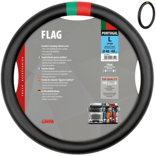 COUVRE VOLANT FLAG PORTUGAL L 46/48CM EN SKEENTEX