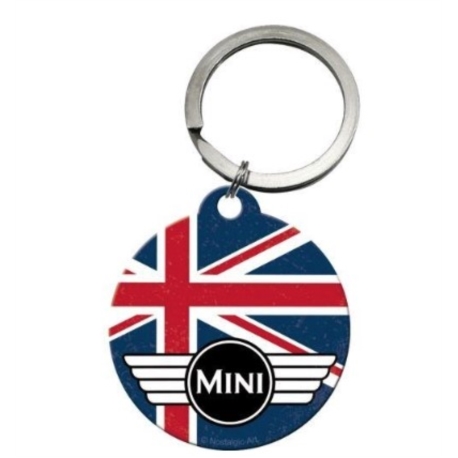 PORTE CLE ROND MINI UNION JACK - 4cm