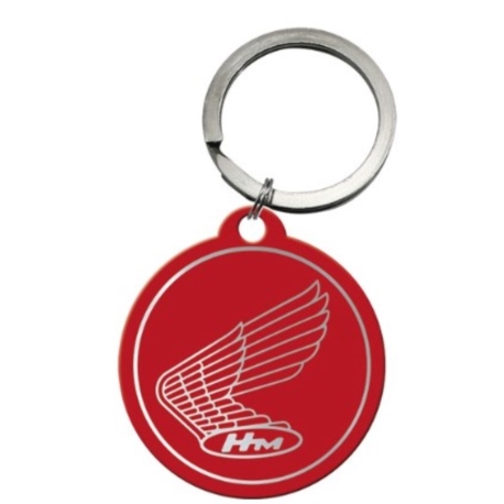 PORTE CLE ROND HONDA LOGO ROUGE - 4cm