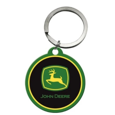 PORTE CLE ROND JOHN DEERE LOGO - 4cm