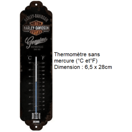 THERMOMETRE HARLEY DAVIDSON 6,5 x 28cm