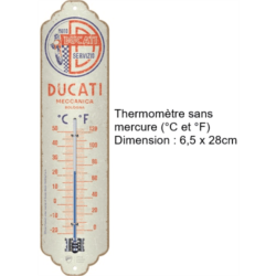 THERMOMETRE DUCATI - SERVICE MECANIQUE MOTO 6,5x28cm