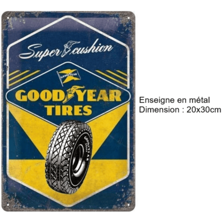 ENSEIGNE METAL 20X30 GOODYEAR CUSHION