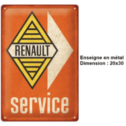 ENSEIGNE METAL 20X30 SERVICE RENAULT