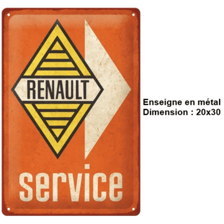 ENSEIGNE METAL 20X30 SERVICE RENAULT