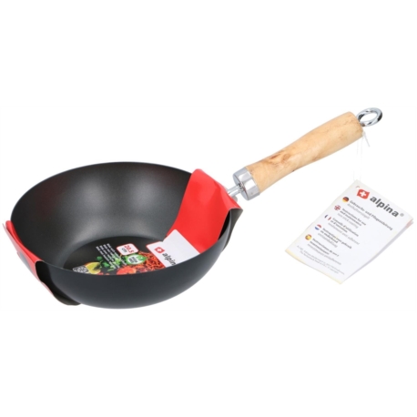 WOK MANCHE EN BOIS Ø20,5CM ALPINA