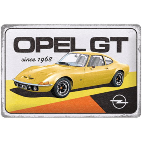 ENSEIGNE METAL 20x30 OPEL - GT SINCE 1968