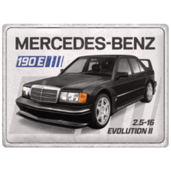 ENSEIGNE METAL 30X40 MERCEDES BENZ - 190 E 2.5-16 EVOLUTION II