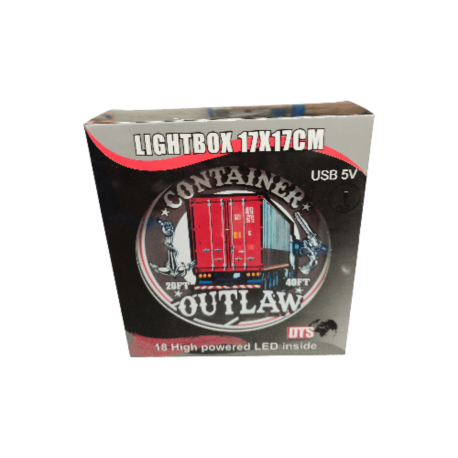 ENSEIGNE LUMINEUSE CONTAINER ROUGE 17X17 USB 5V