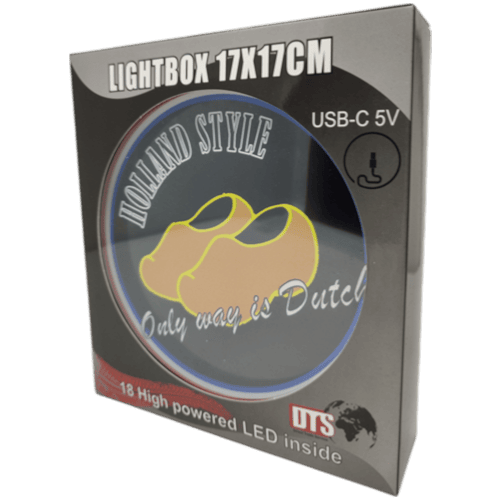 ENSEIGNE LUMINEUSE HOLLAND STYLE CLOGS 17X17 USB 5V