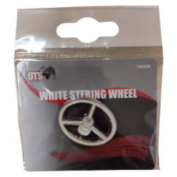 PIN'S WHITE STEERING WHEEL