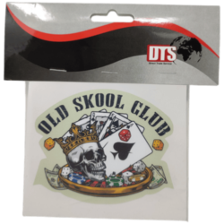 STICKER OLD SKOOL CLUB SKULL & CARDS