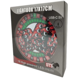 ENSEIGNE LUMINEUSE PLUCE DICES RED 17x17 USB 32 LEDS