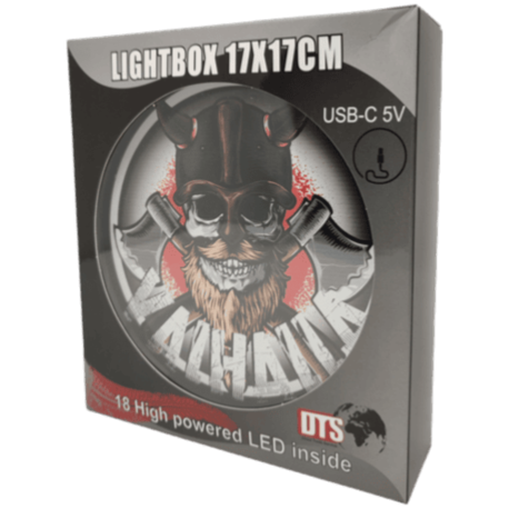 ENSEIGNE LUMINEUSE VALHALLA GREY 17x17 cm USB 32 LEDS