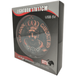 ENSEIGNE LUMINEUSE KING GANSTERS 17x17 USB 32 LEDS