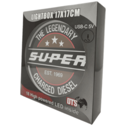 ENSEIGNE LUMINEUSE LEGENDARY DIESEL GOLD 17x17 USB 32 LEDS