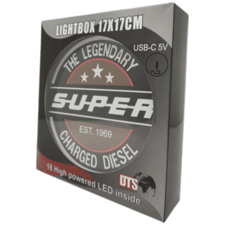 ENSEIGNE LUMINEUSE LEGENDARY DIESEL GOLD 17x17 USB 32 LEDS