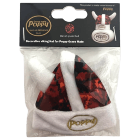 POPPY GRACE MATE CHAPEAU VIKING DANOIS ROUGE