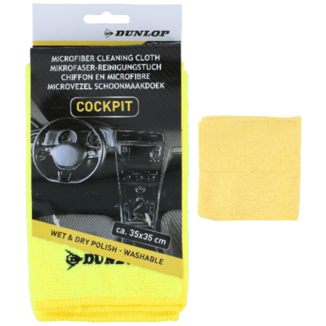 CHIFFON MICROFIBRE TABLEAU DE BORD 35X35CM DUNLOP