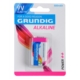 PILE ALCALINE 6LR61 9V 500MAH X1 PCE GRUNDIG