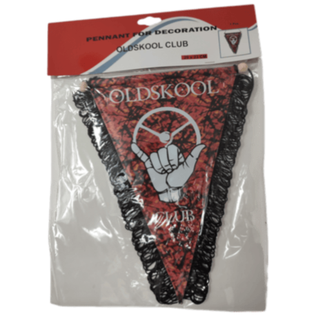 FANION OLDSKOOL CLUB PLUCHE RED 23X29CM