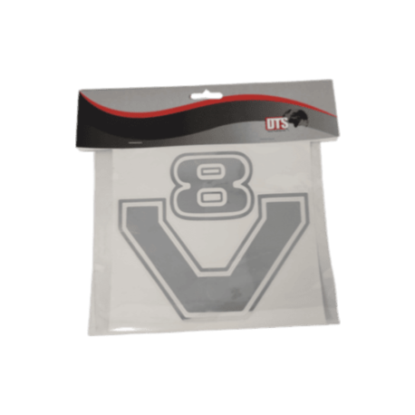 STICKER V8 SILVER