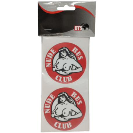 STICKER X2 NUDE BUS CLUB 7,5CM